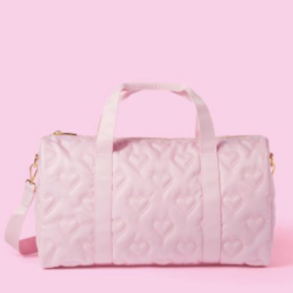 NWT Quilted Hearts Duffle Bag - Stoney Clover Lane x Target Light Pink - Picture 2 of 8